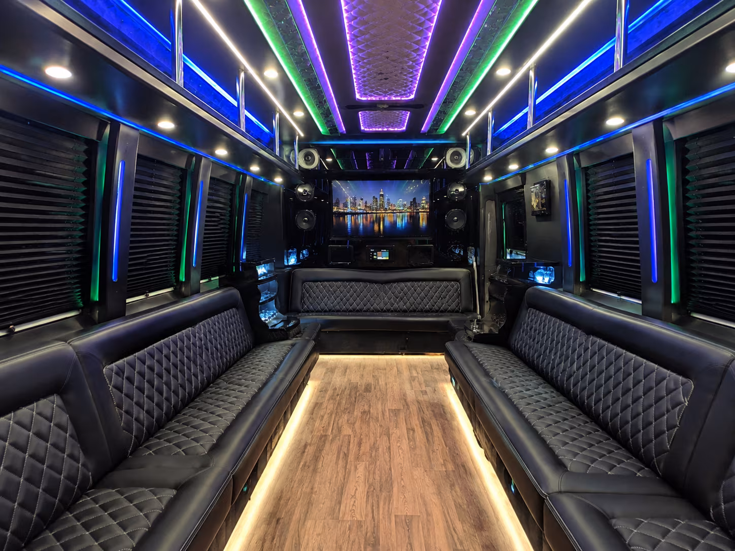 midland 25 passenger party bus interior