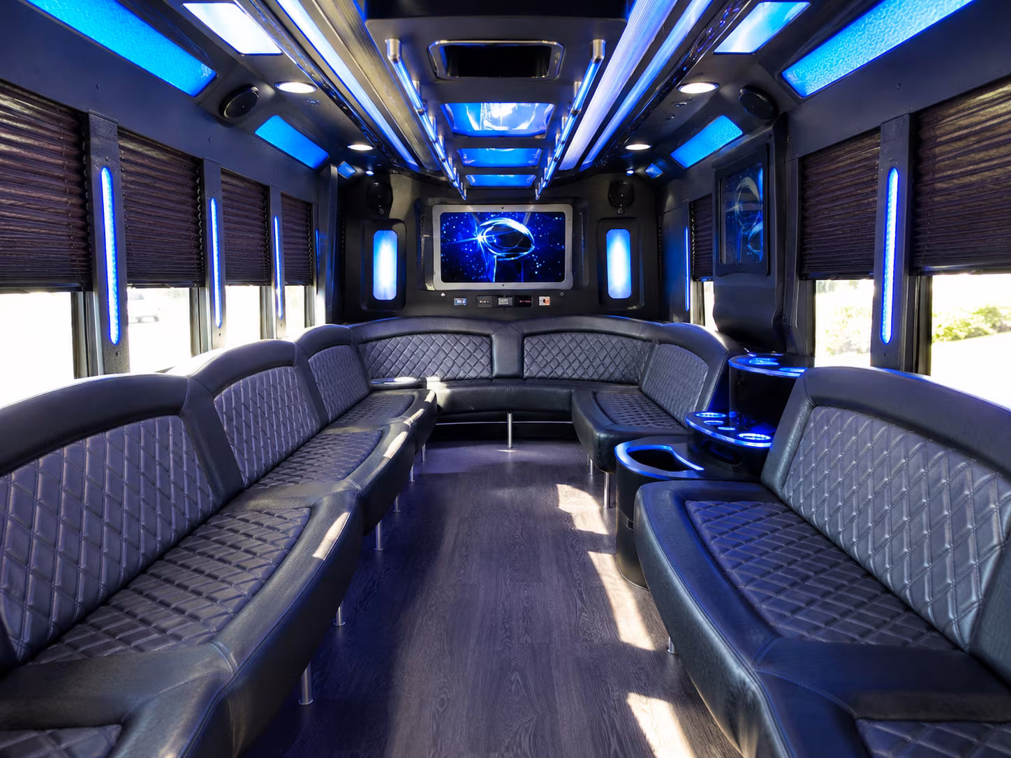 midland 28 passenger party bus inside
