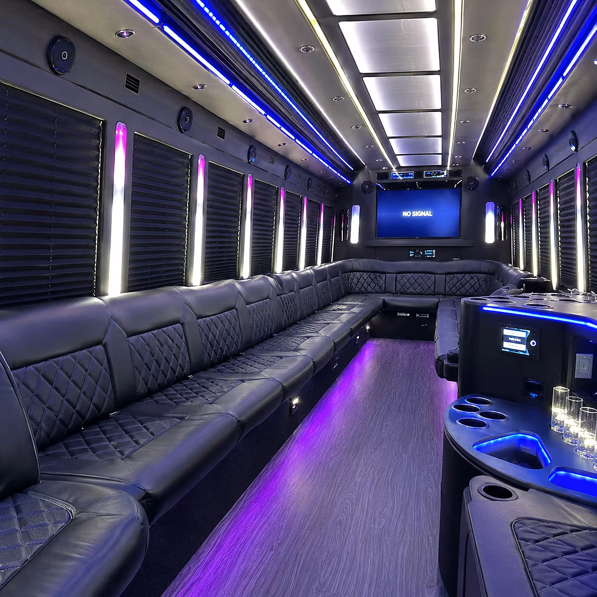 midland 30 passenger party bus inside