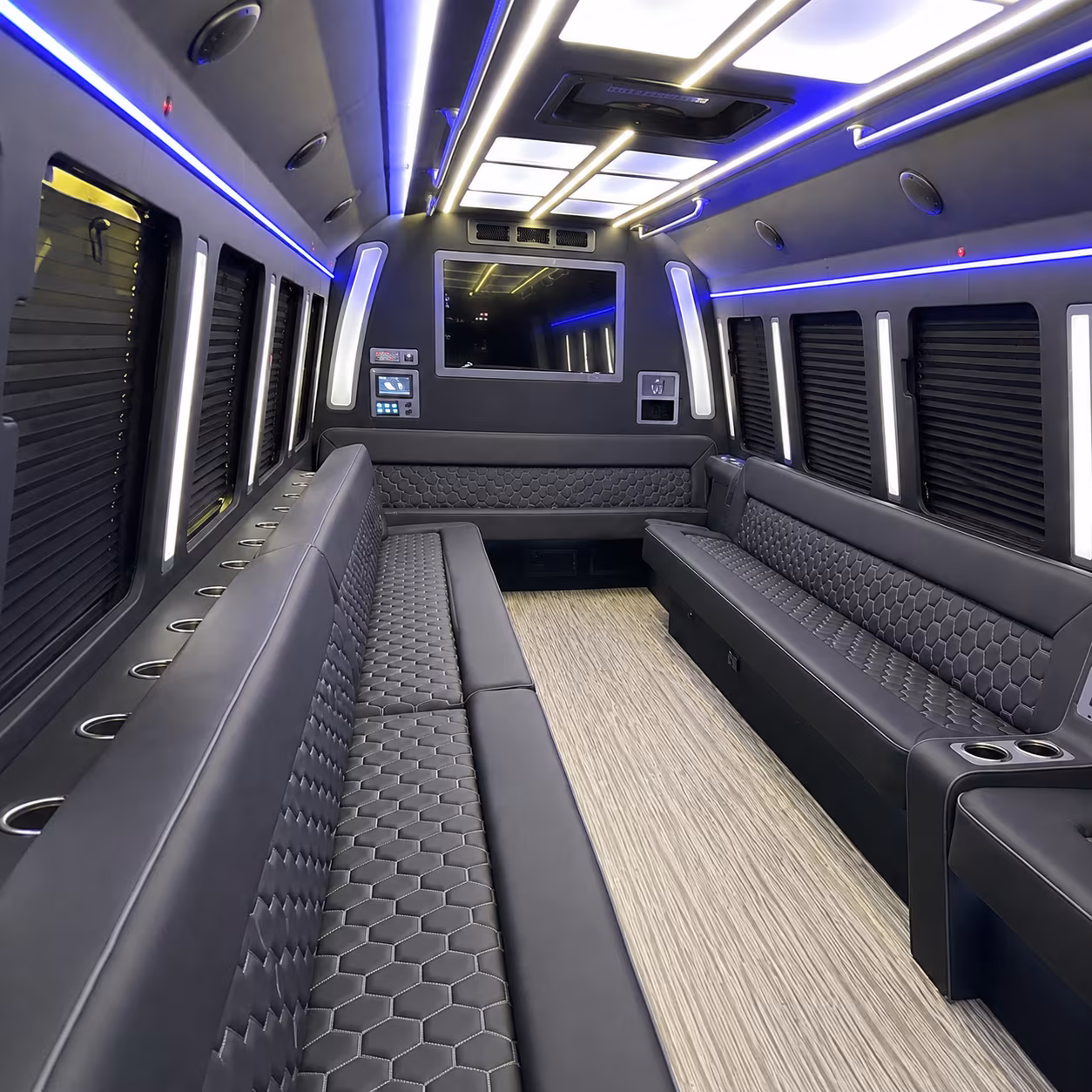 midland 40 passenger party bus inside