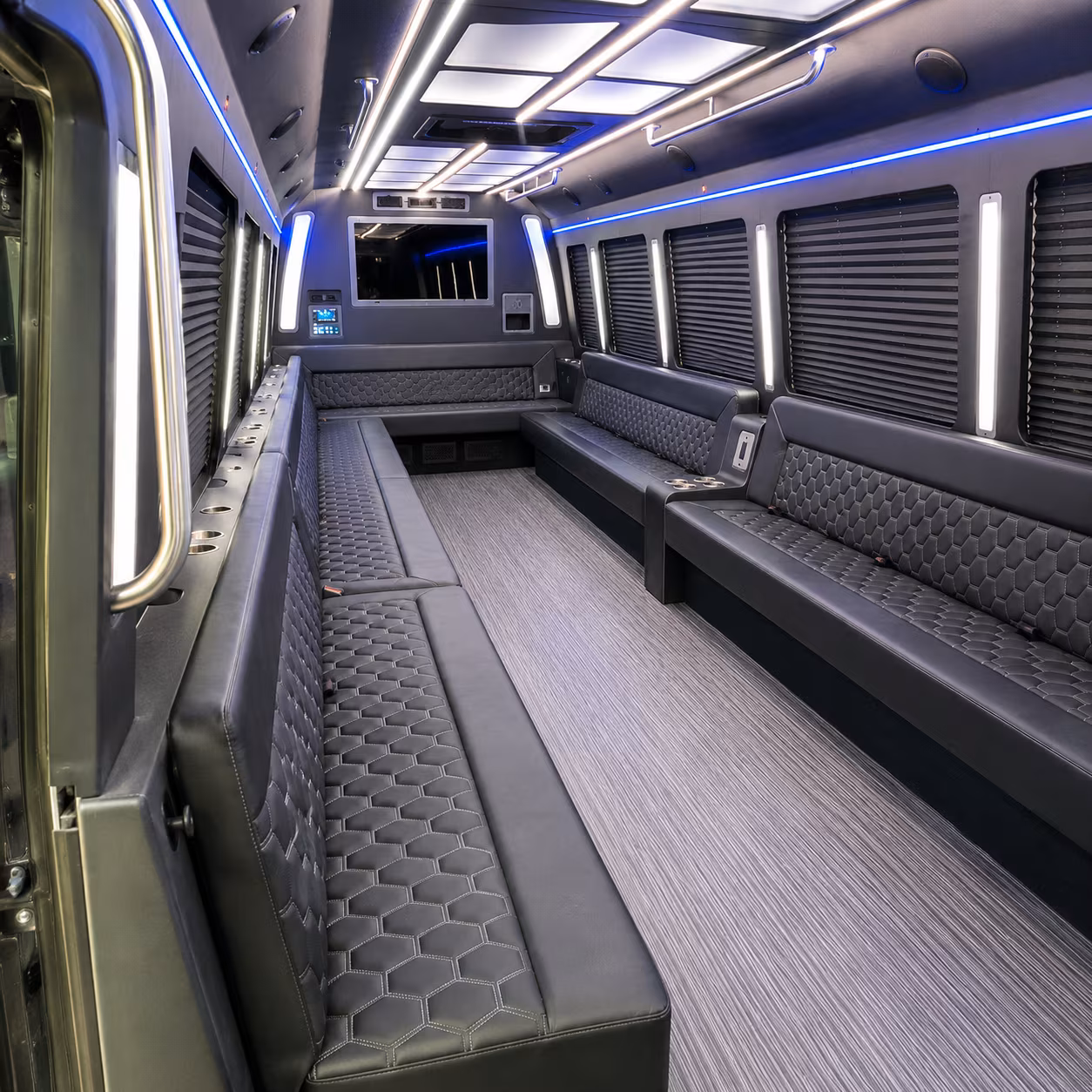 midland 40 passenger party bus interior