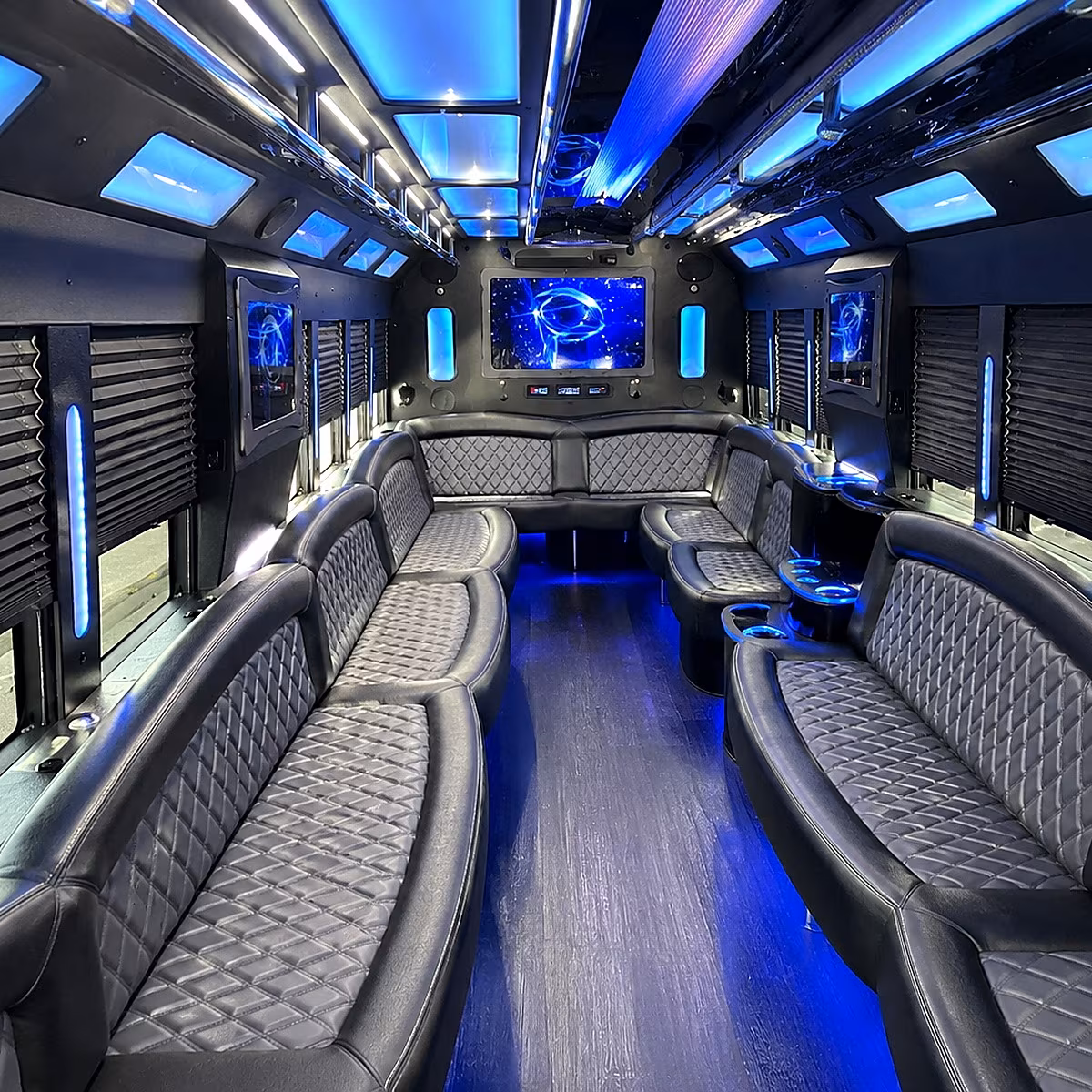 midland 50 passenger party bus interior