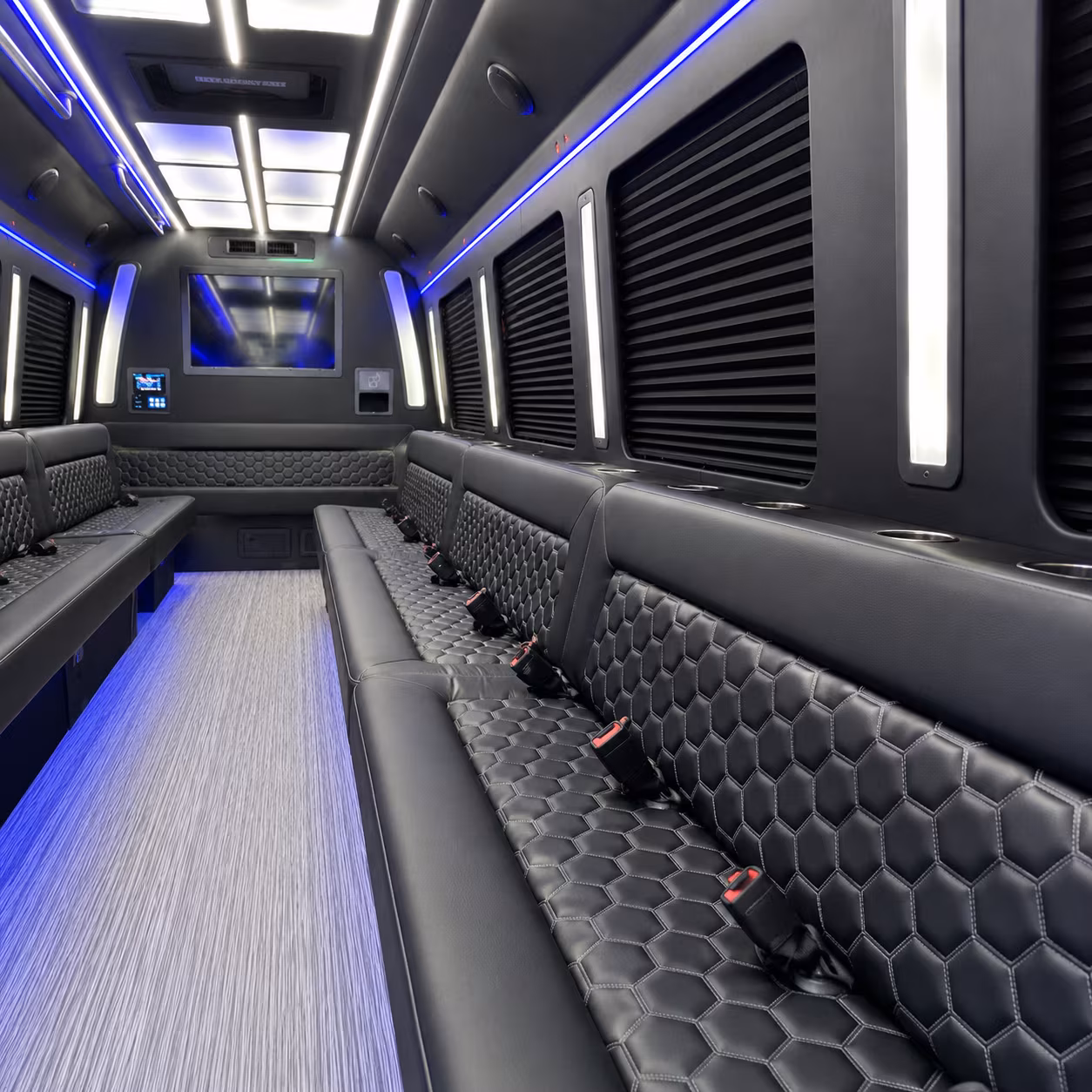 midland party bus rental interior