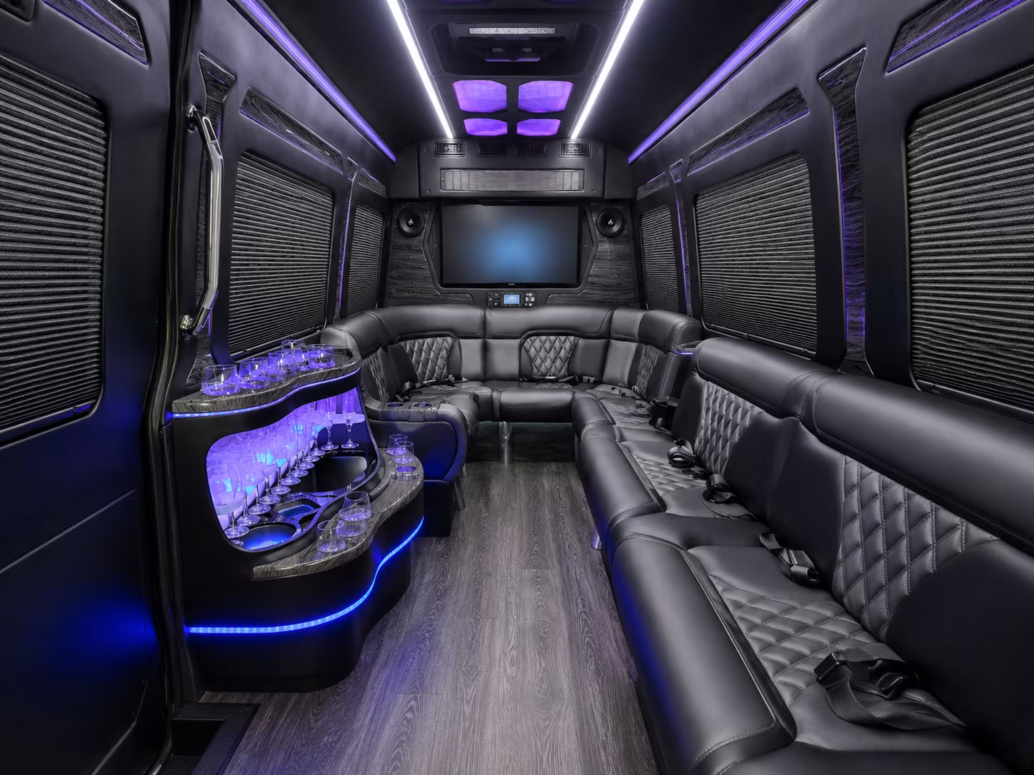 midland sporting event transportation onboard seating